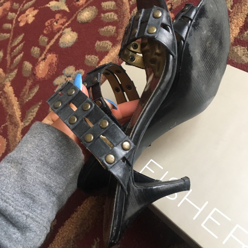 marc fisher • gunmetal steampunk heels - Picture 3 of 3